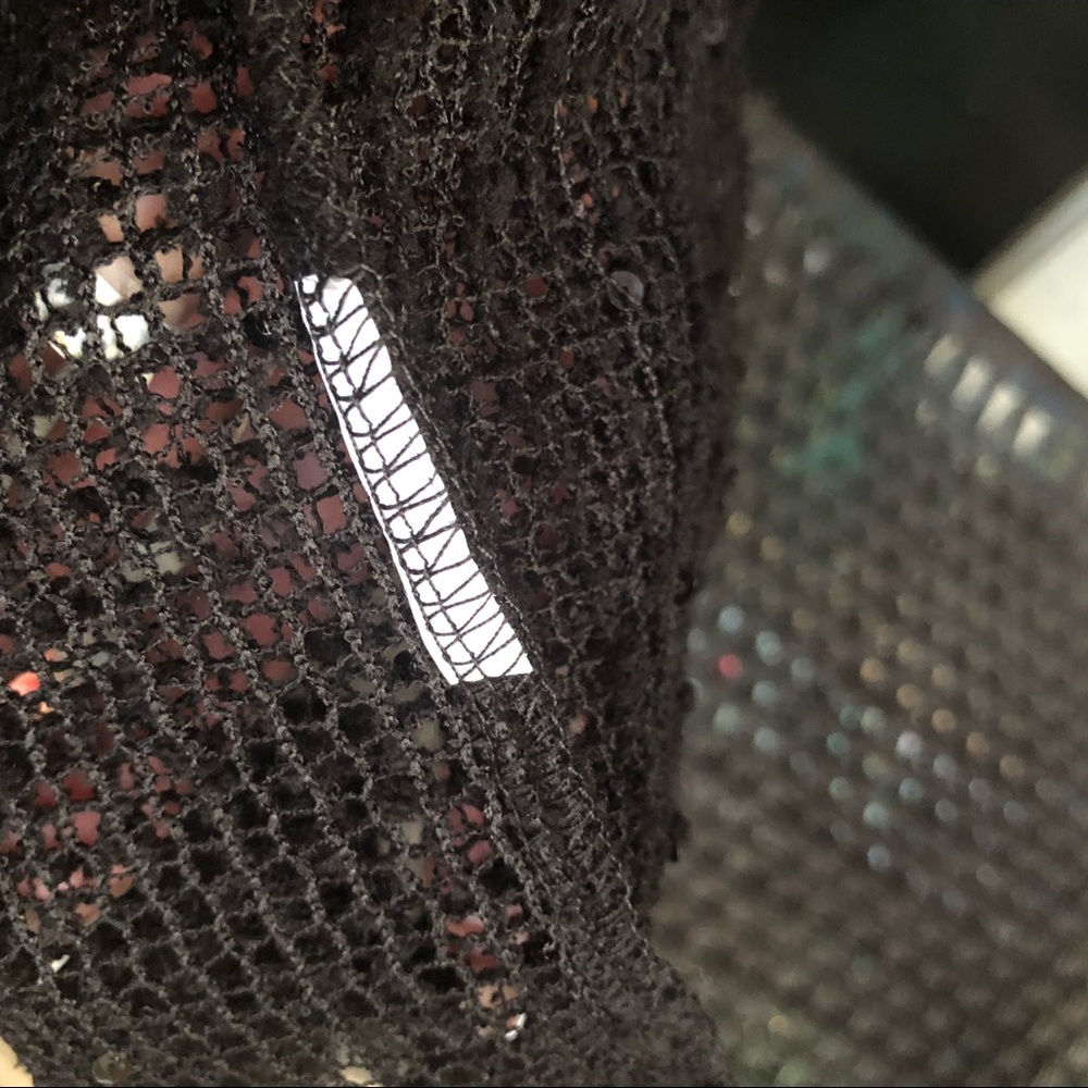Black Sheer Cardigan w/Sequins! Size Large - Picture 6 of 6